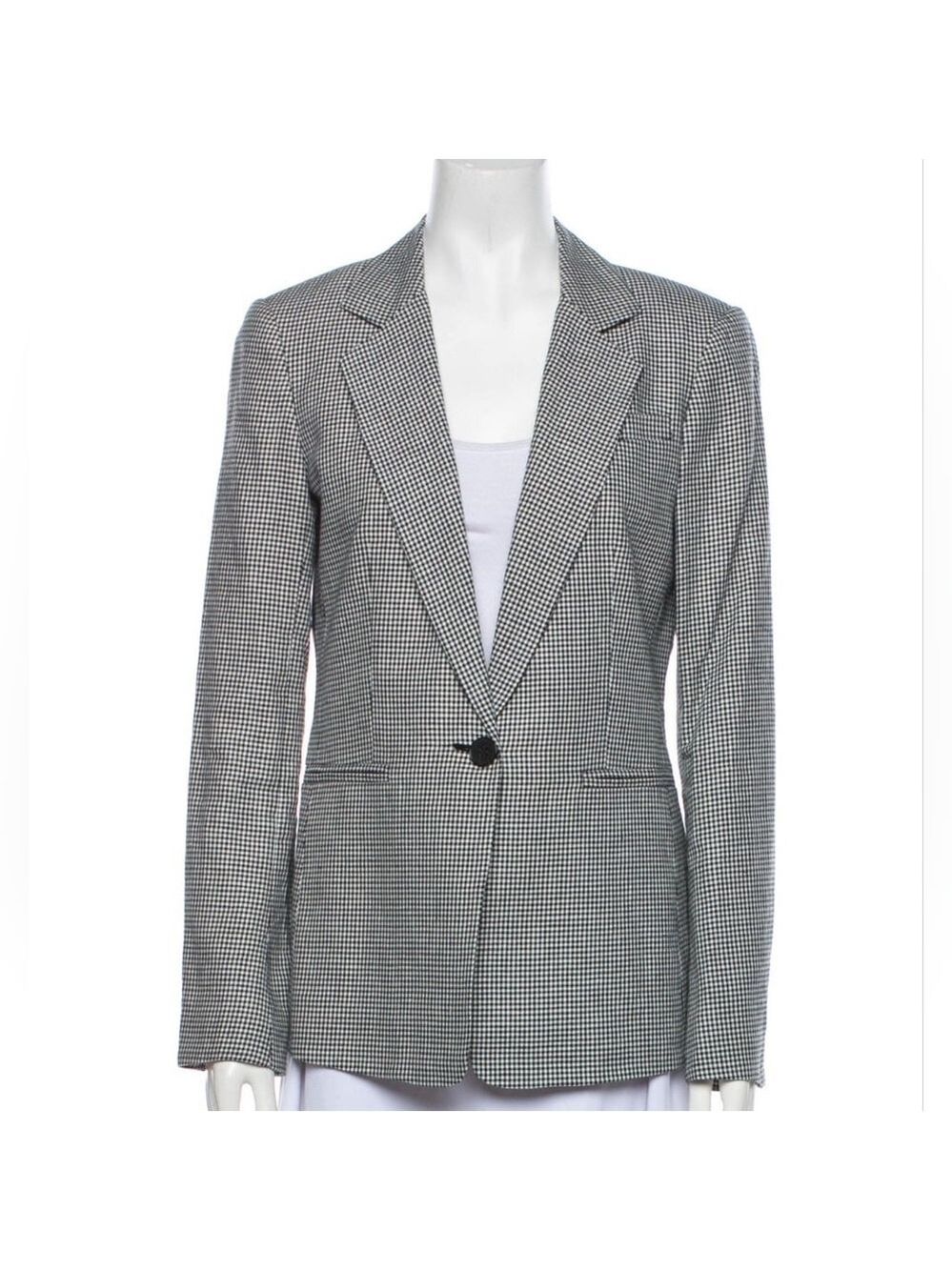 Derek Lam 10 Crosby Plaid Print Blazer